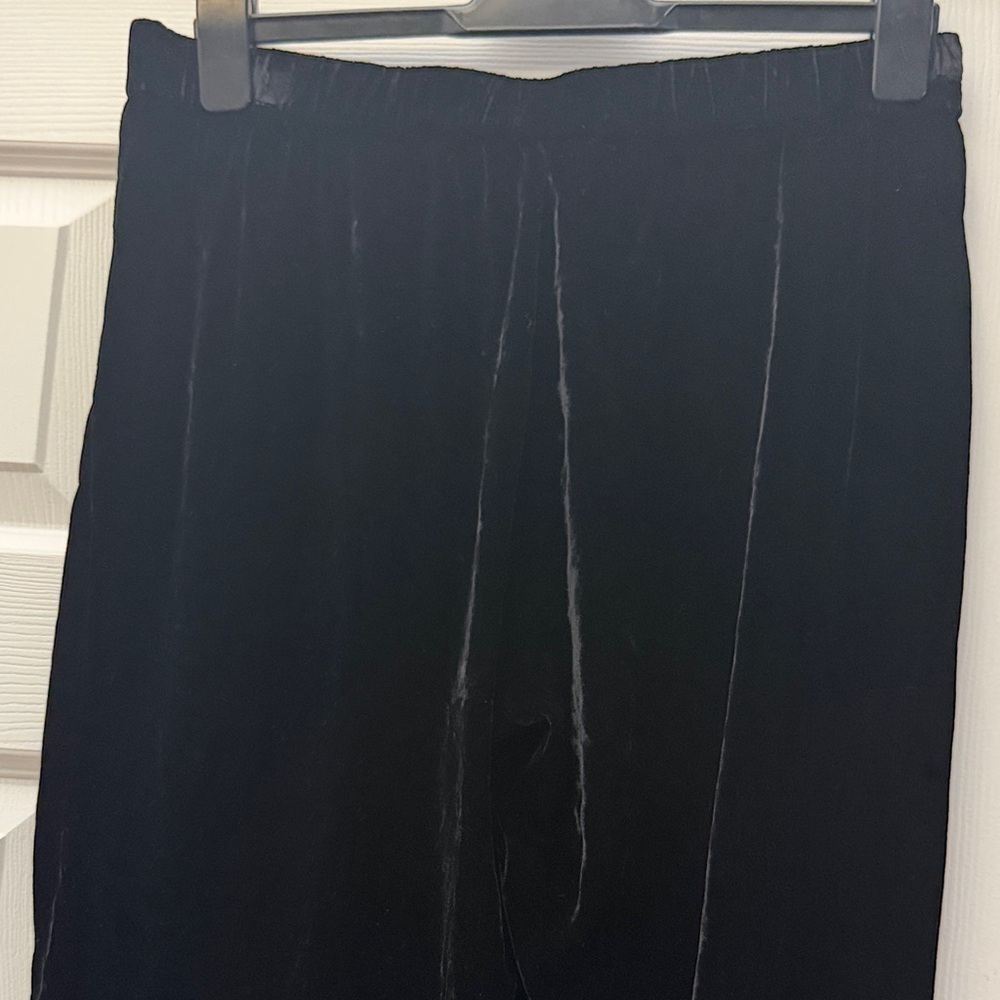 Eileen Fisher Women’s Large Petite Black Velvet Dress Pants - Picture 4 of 16